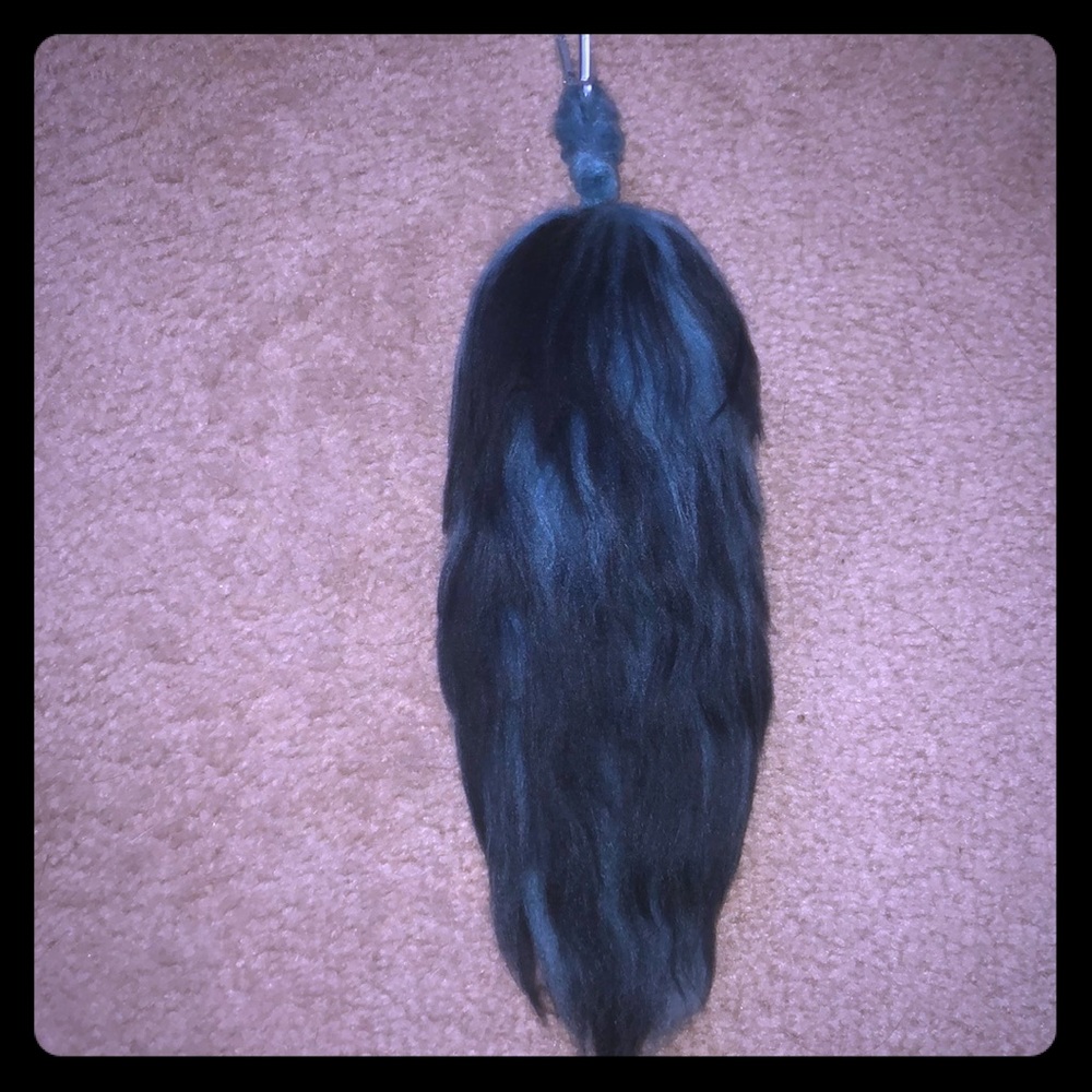 12” teal and black cosplay tail